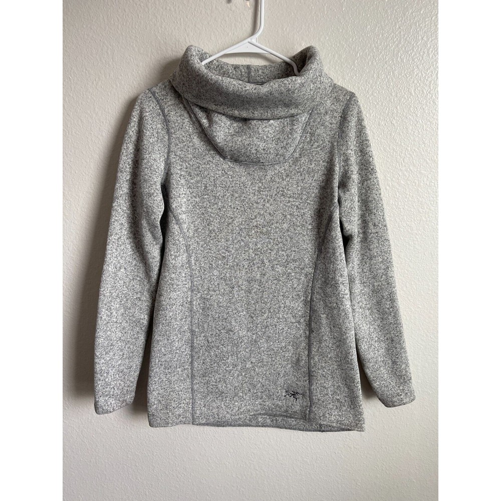 Arcteryx Womens Covert Cowl Neck Fleece Long Sleeve Sweater Size S Small Grey